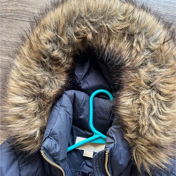 Navy kors warm puffer coat - Picture 4 of 6